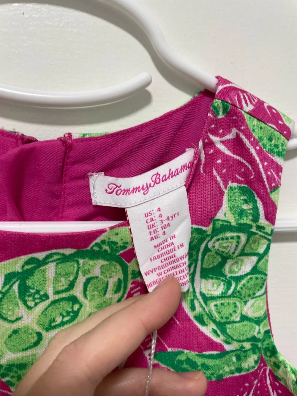 Girls Tommy Bahama Dress with Green Turtle Print NEW